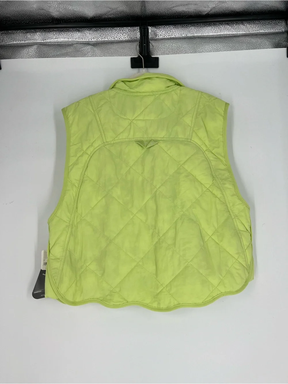 Free People Movement Quinn Lime Green Quilted Windbreaker Athletic Vest S NWT
